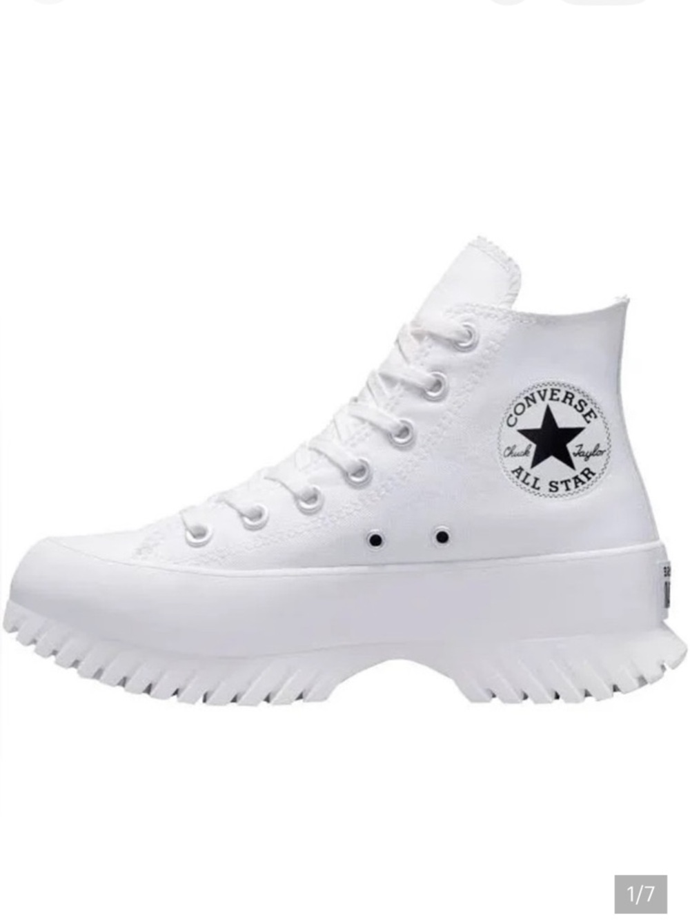 Converse White High-Top Platform Lug Sneakers